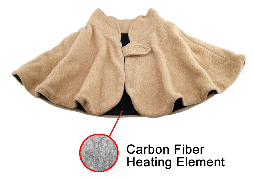 MH-1880 Verwarmde Schouderdeken tegen oververhitting beveiligd, Lichtbruin - Afbeelding 2