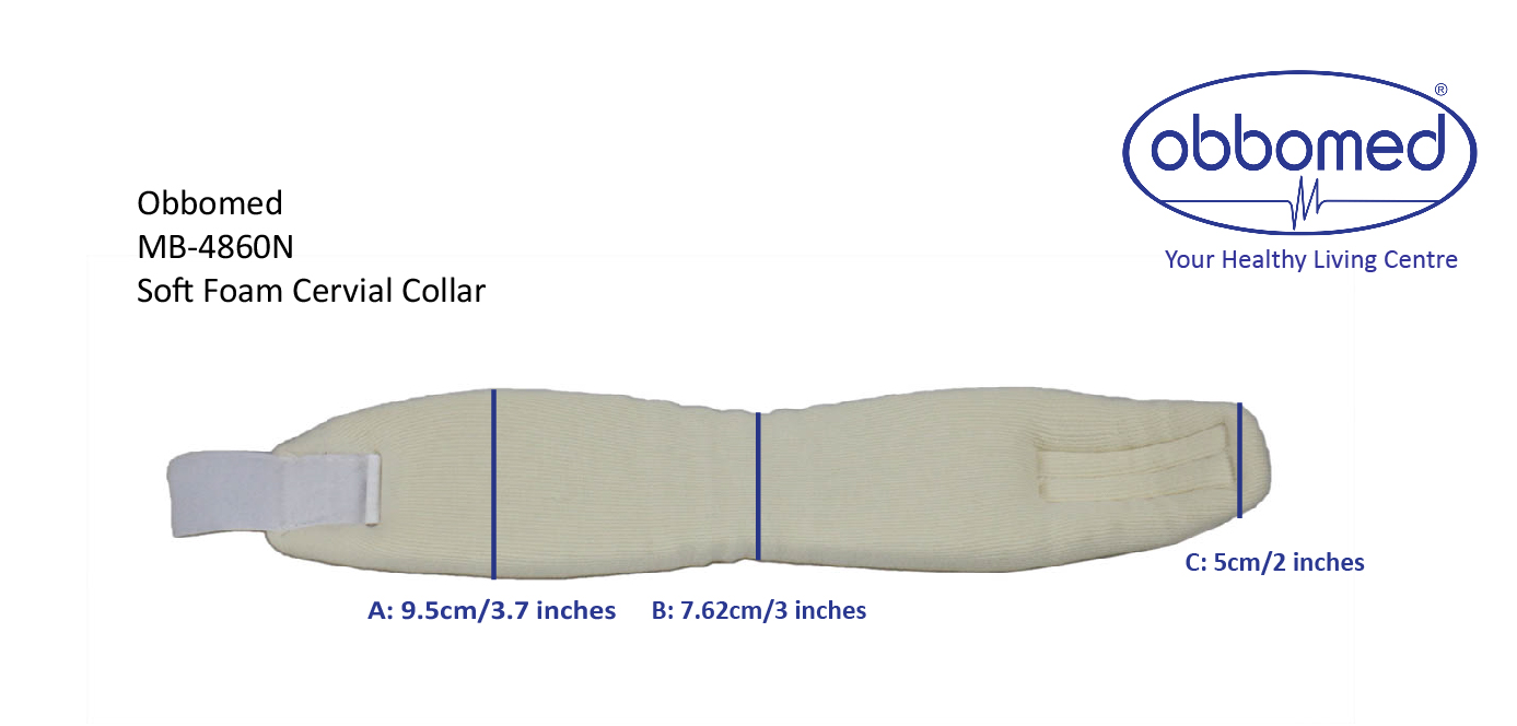 MB-4860N Halskraag brace - bij nekklachten - stevig schuim, 6.35cm hoogtes - maat M - Afbeelding 2