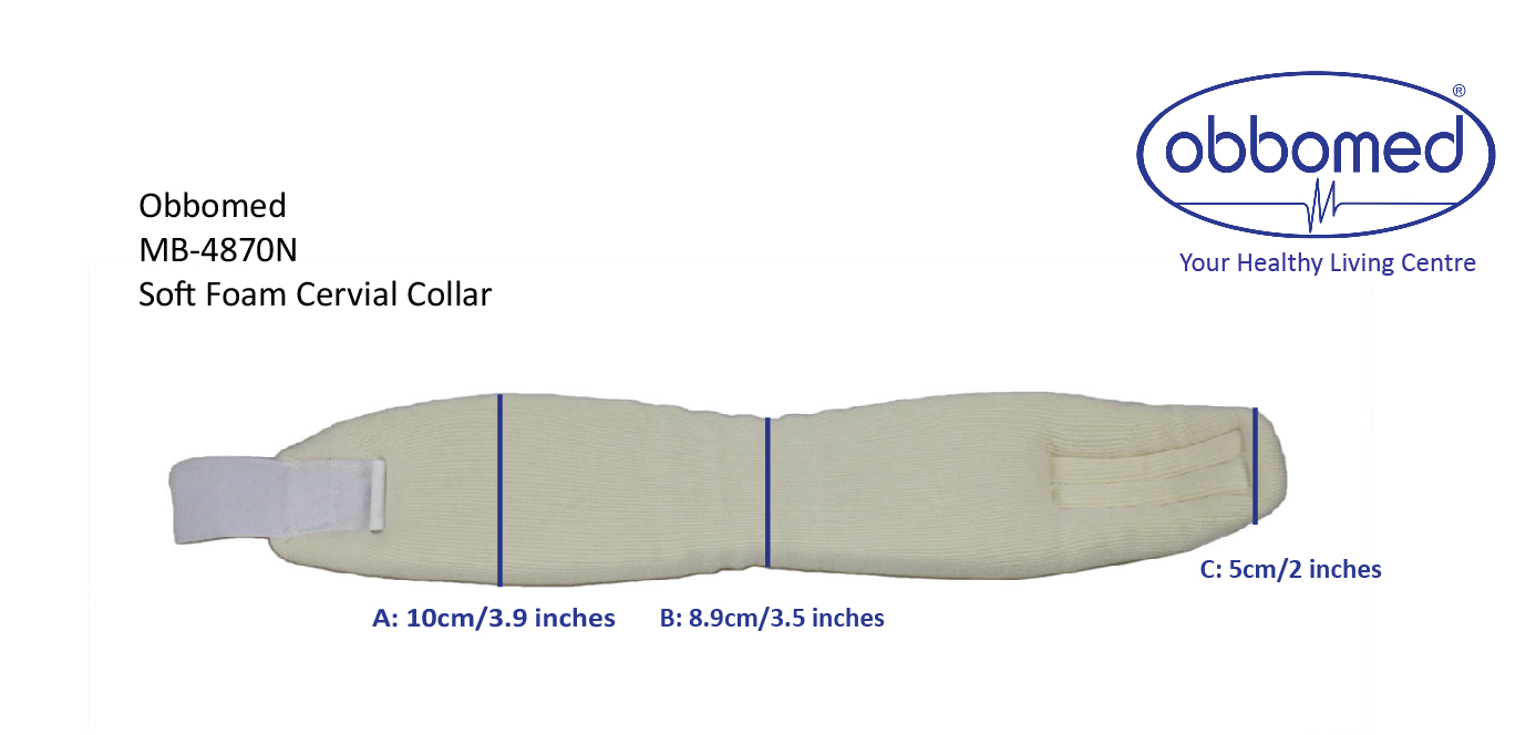 MB-4870N Halskraag brace - bij nekklachten - stevig schuim, 6.35cm hoogtes - maat L - Afbeelding 2