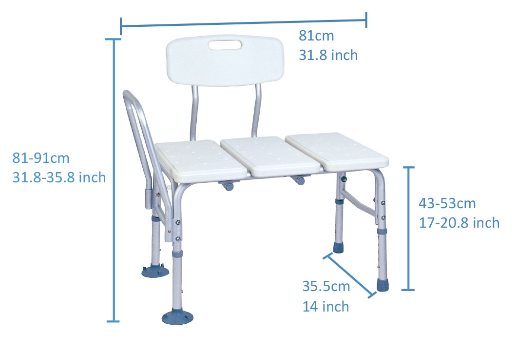 MU-5750 Badkamer stoel met rugleuning, luxe uitvoering - Afbeelding 2