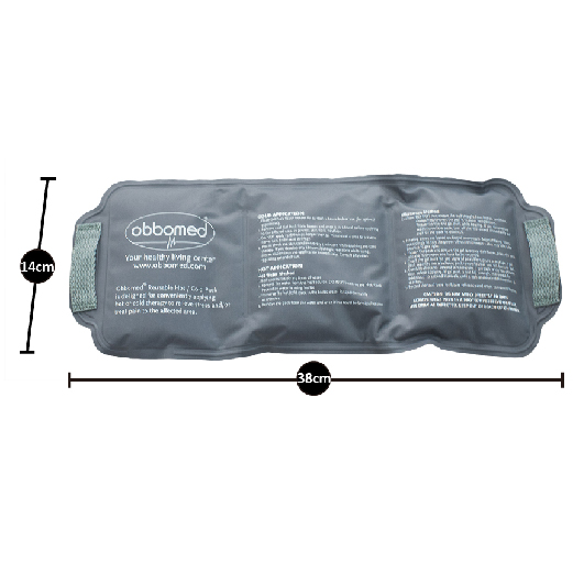 ObboMed MV- 5442 warm en koud kompres met verstelbare elastische band (hot-cold pack) - 2 packs + 2 elastische banden – herbruikbaar- 38 x 14 cm – hulpmiddel tegen spierpijn, stijve spieren en fysieke pijnen - Afbeelding 2