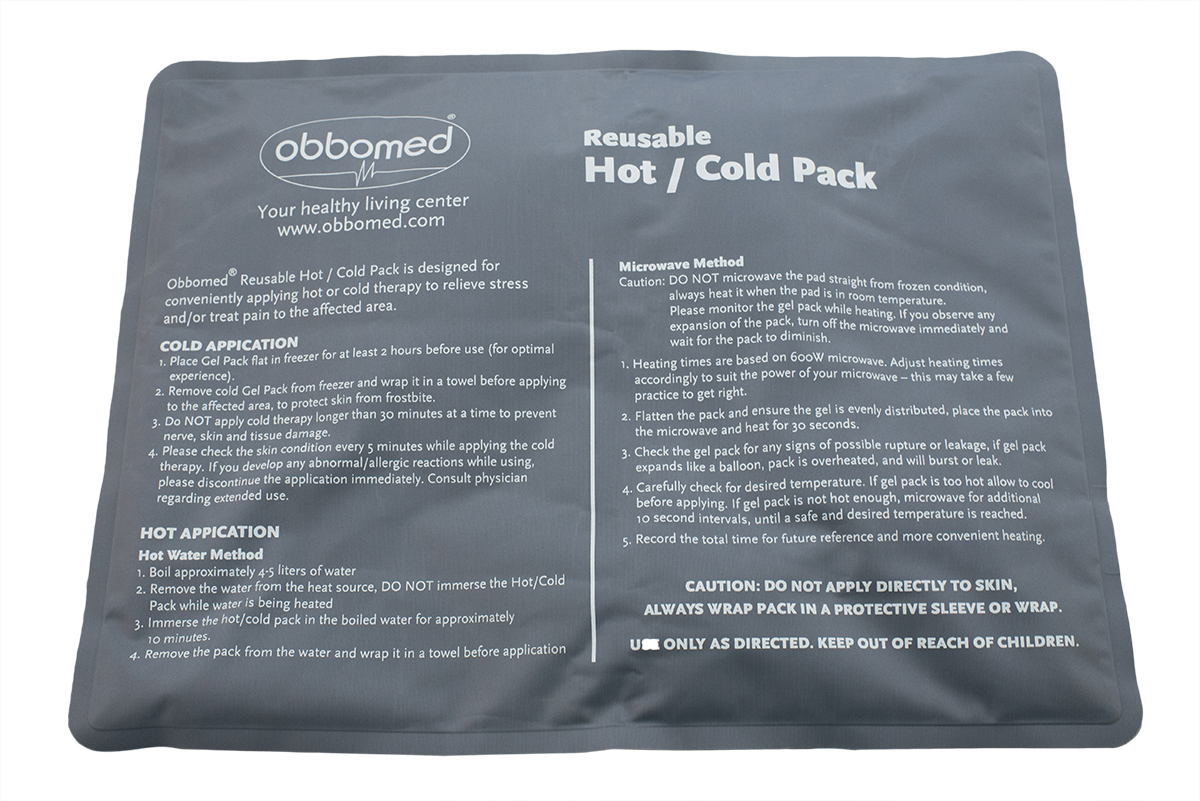 ObboMed MV- 5470 warm en koud kompres (hot-cold pack) - herbruikbaar- 1 stuk – formaat (40 x 30 cm) - hulpmiddel tegen spierpijn, stijve spieren en fysieke pijnen