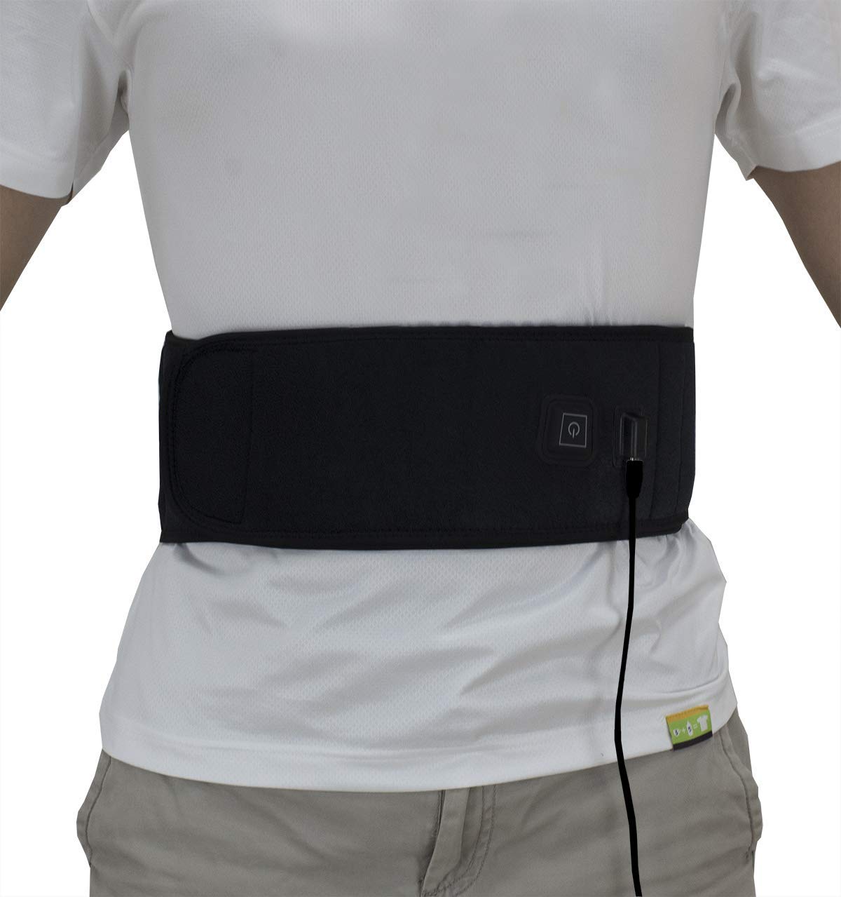 MH-2370M- USB verwarmde band/gordel met 16 magneten – verlichting van pijn in de rug/buik- geschikt voor een taille van 95-120 cm – verwarmd door middel van Graphene