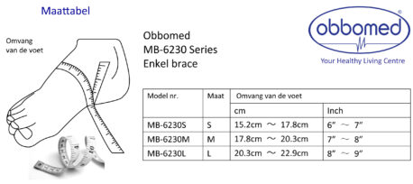 MB-6230S Voetbandage - en Enkelbandage - geeft extra stabiliteit en ondersteuning - maat S - Afbeelding 3