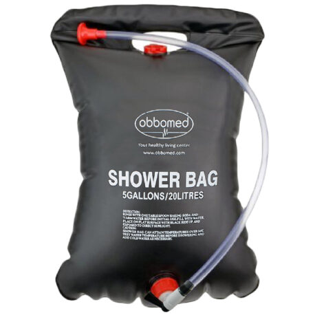 ObboMed HB-4020 - mobiele 20 liter opvouwbare solar douchezak (inclusief douchekop met een slang) - Douchen op de camping, bedgebonden mensen wassen, meenemen op outdoor activiteiten en als watervoorziening