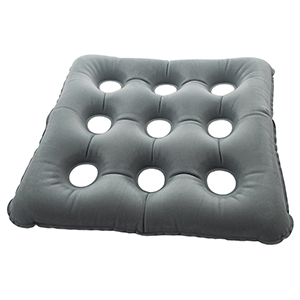 ObboMed SV-2248 opblaasbare kussen met velours oppervlakte – 44 x 44 x 7 cm - zorgt voor een vermindering van de druk op de rug, heupen en bil tijdens het zitten