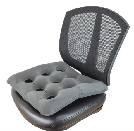 ObboMed SV-2248 opblaasbare kussen met velours oppervlakte – 44 x 44 x 7 cm - zorgt voor een vermindering van de druk op de rug, heupen en bil tijdens het zitten - Afbeelding 3