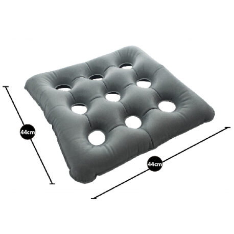 ObboMed SV-2248 opblaasbare kussen met velours oppervlakte – 44 x 44 x 7 cm - zorgt voor een vermindering van de druk op de rug, heupen en bil tijdens het zitten - Afbeelding 2