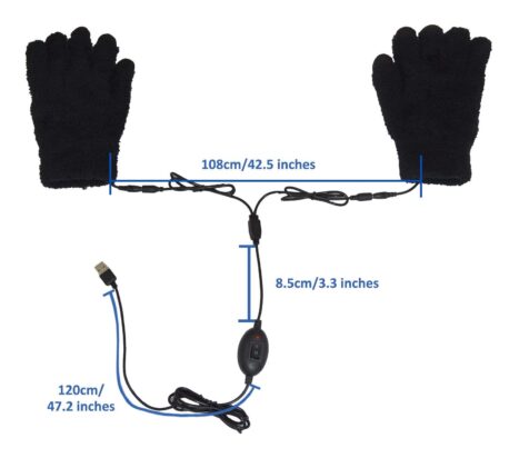 Obbomed MH-1005 USB elektrisch verwarmde handschoenen - verwarmingselement tot in de vingers - touchscreen vingertoppen - Afbeelding 2