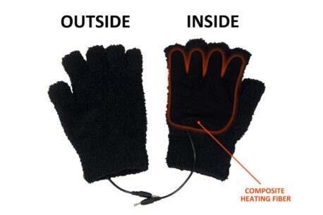 Obbomed MH-1020 USB verwarmde handschoenen - zonder vingertoppen - kleur zwart - Afbeelding 6