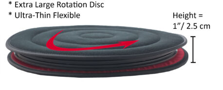 ObboMed SS-2723 – 360 graden draaiende lichtgewicht (auto)kussen - 130 kg belastbaar - 33 x 2,5 cm – maakt het makkelijker om te gaan zitten of uit een stoel te komen - Afbeelding 2